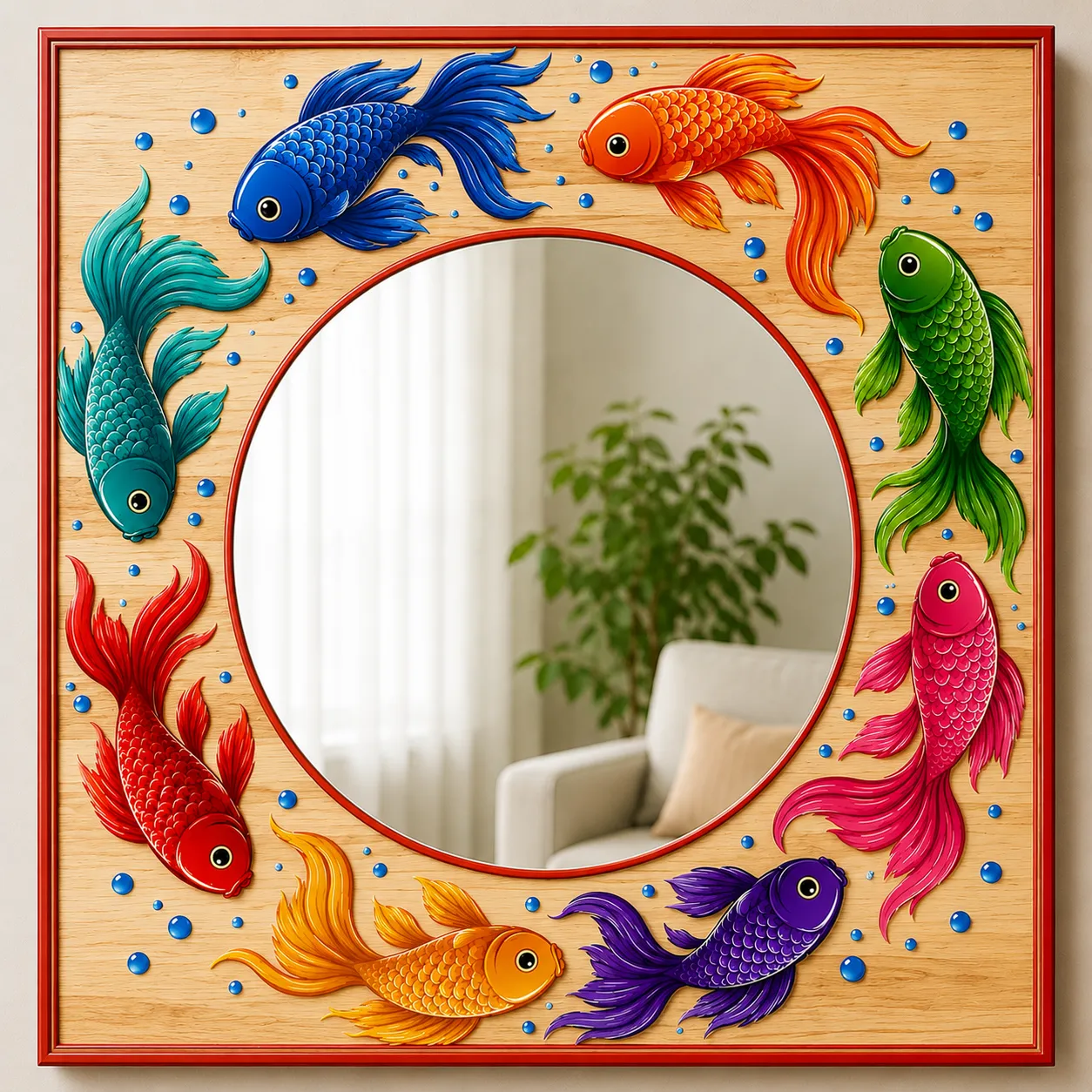 Dhabman Hand-Painted Mirror view 2